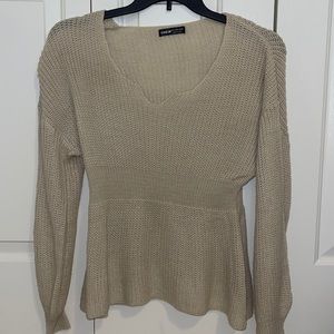 Tan Long Sleeved Blouse from Shein✨